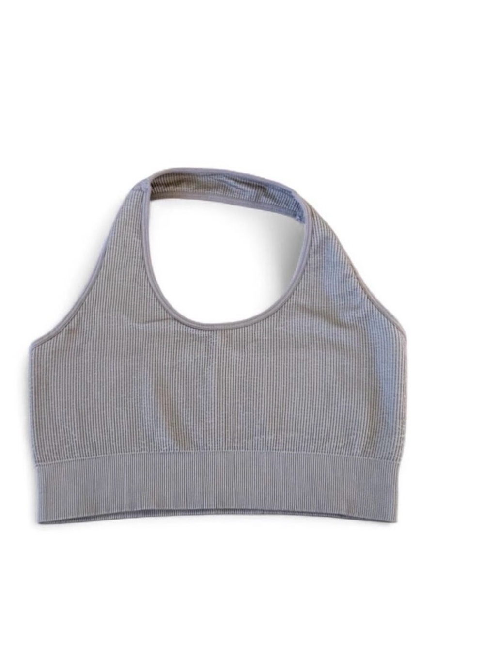 NVGTN Taupe Limitless Ribbed Seamless Halter Bra